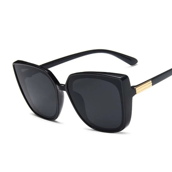 Other - New Cat Eye black big frame grey lens unisex Sunglasses